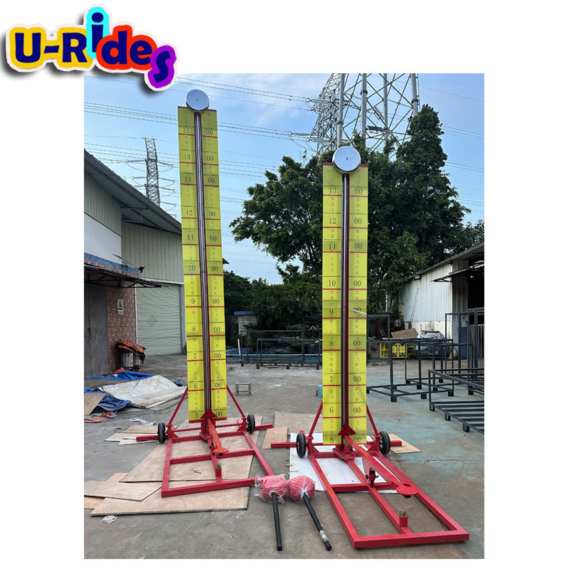 Factory prices custom patent certification 10ft~17Ft high striker game with hammer for amusement carnival events