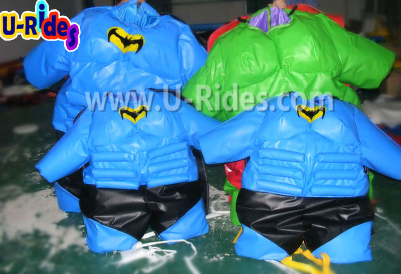 Custom Inflatable Sports Games Bat Man Sumo Wrestling Foam Padded Sumo wrestler suit costume For Indoor or Outdoor playground