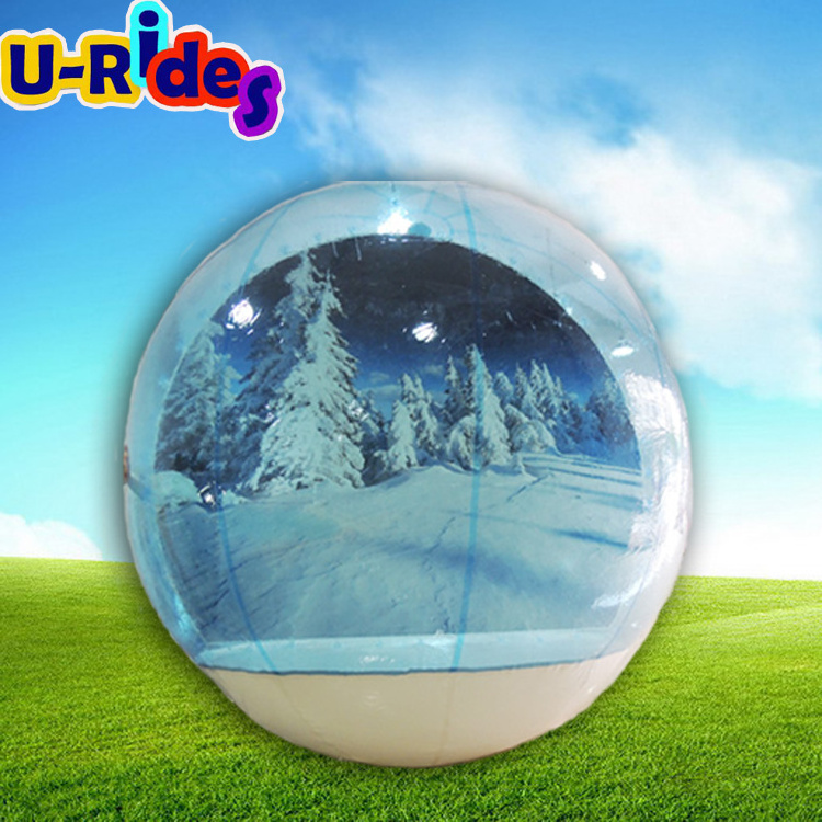 Wholesale clear giant inflatable snow globe human size blow up big inflatable christmas snow globe