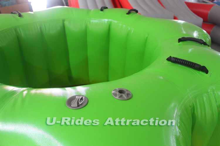 popular water game equipment customized size inflatable flying towable rotating boat inflatable disco boat For Water Sports