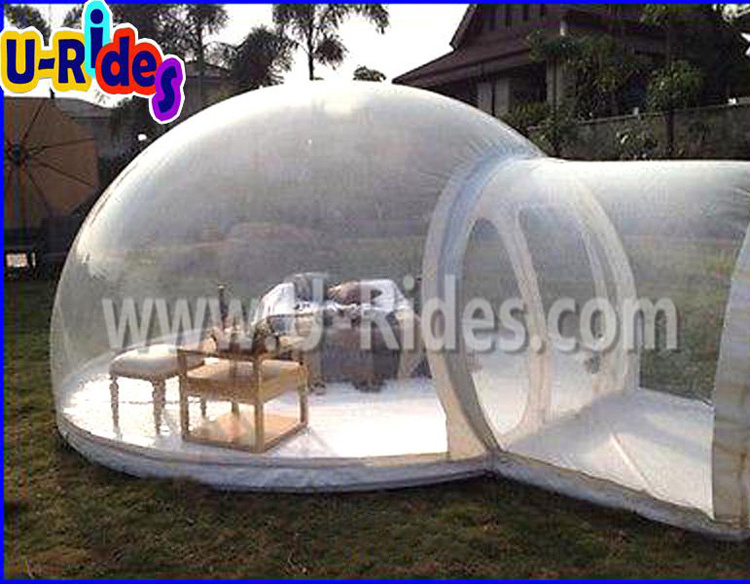 lawn Inflatable transparent clear portable outdoor single tunnel house bathroom PVC dome igloo tent inflatable bubble tent for