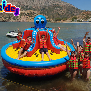 customized inflatable floating spinner octopus twister boat tube towable water tube inflatable For Water beach Fun