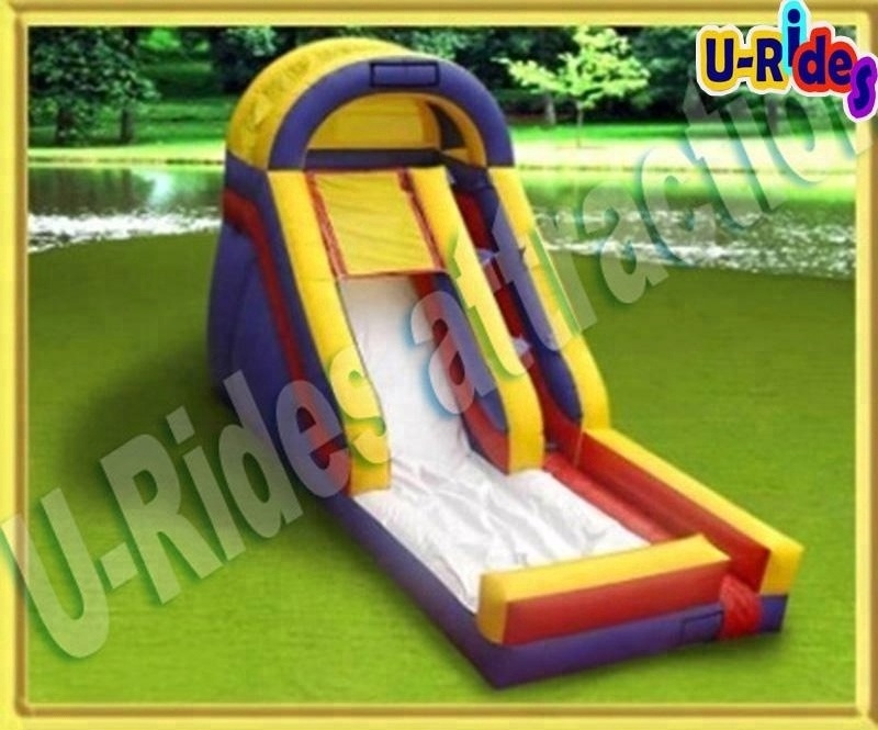 China cheap big inflatables slides inflatable dry/ water slides with arch for kids and adults