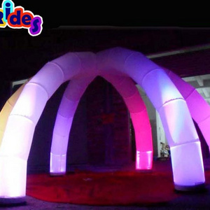 Air Dancer Bright lighting Purple color Inflatable Spider Tent Inflatable Arch Tent with LED