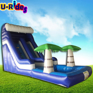 Factory wholesale large 8m long inflatable palms jungle slide jumper bouncer  inflatable water slide for trampoline park