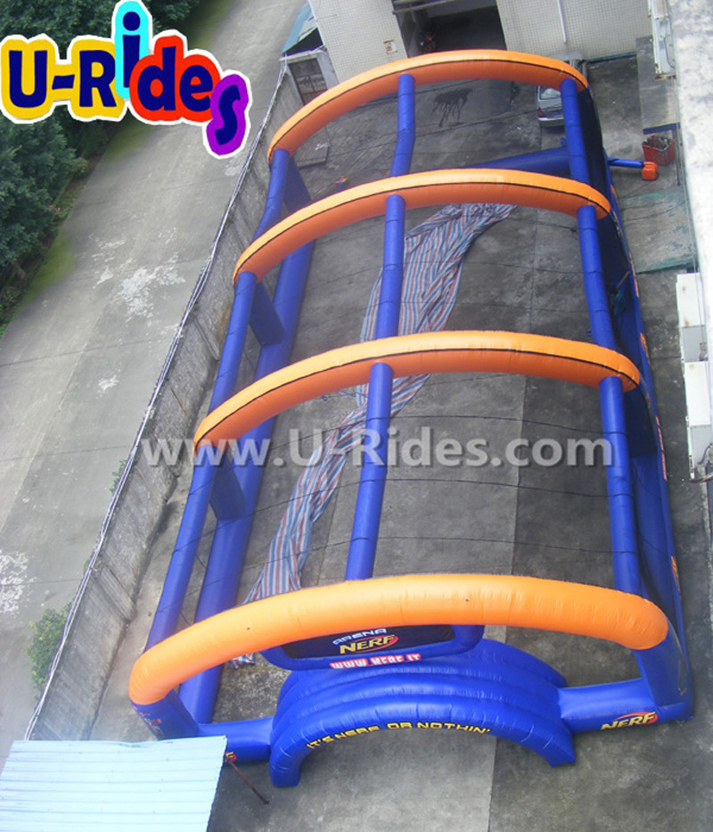 Commercial inflatable sports field paintball nerf fun inflatable paintball bunker field for party for rental business