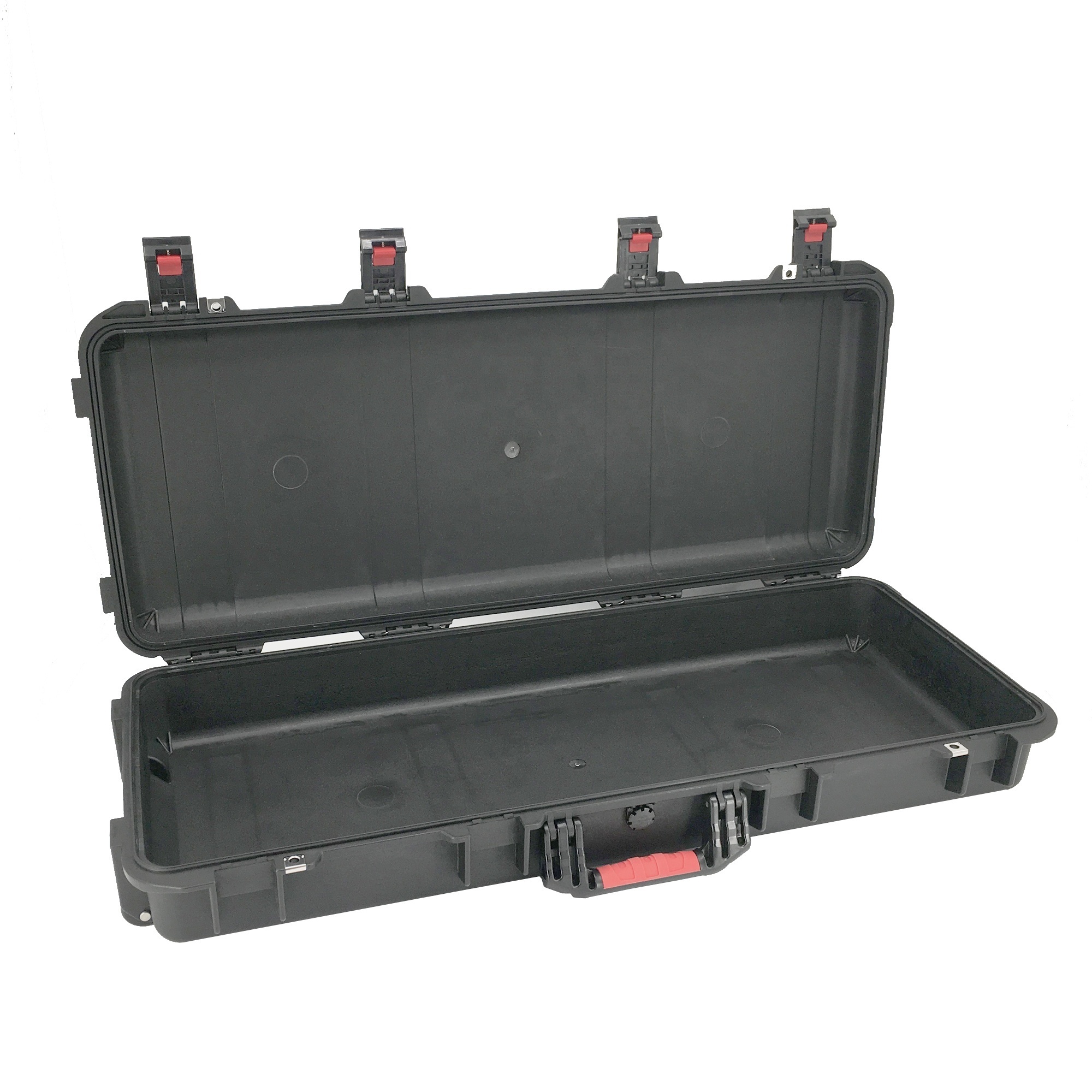 China Custom PP Material Plastic Waterproof Equipment Storage Carry Case Wheeled Hard Gun Case Long Case With Foam Insert