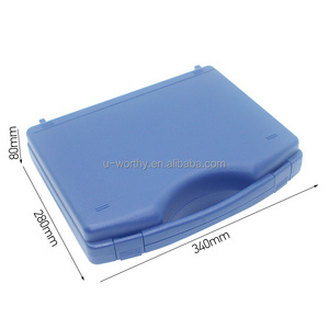 340x280x80mm OEM Factory Wholesale Competitive Price Rugged Blue Color Custom Foam for Instrument Carrying Hard PP Plastic Case