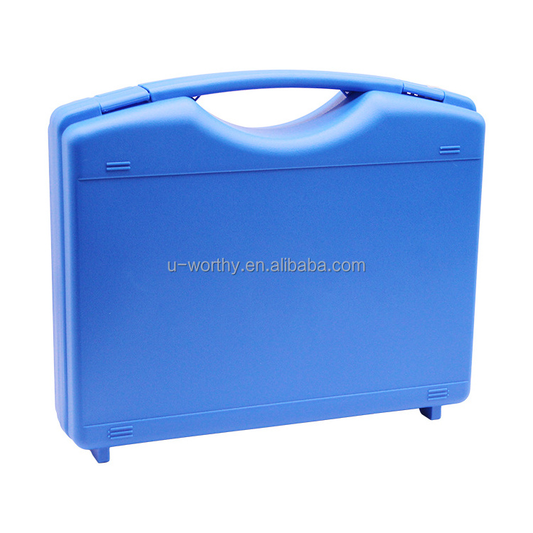 340x280x80mm OEM Factory Wholesale Competitive Price Rugged Blue Color Custom Foam for Instrument Carrying Hard PP Plastic Case