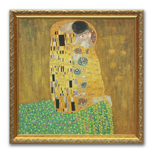 The Kiss by Klimt Framed Handmade famous oil painting reproduction dafen