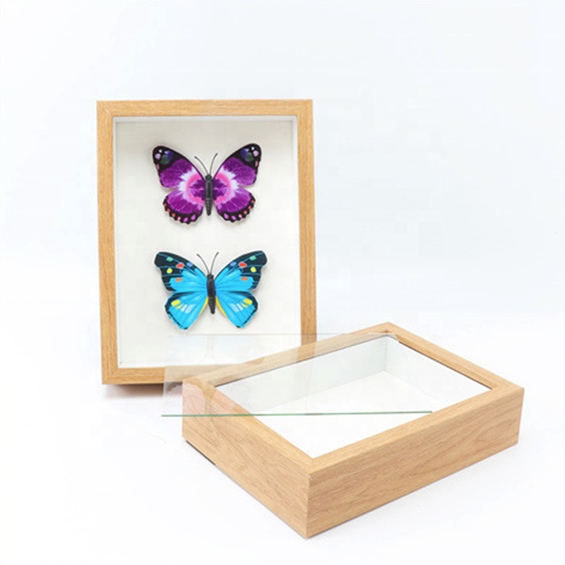 Wholesale 3D Deep Glass MDF Specimen Photo Frame 5x7,6x8, 8x8 Black Shadow Box Frames