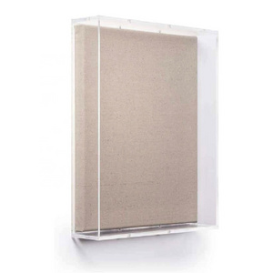 Diamond Polished Framing Clear Acrylic Shadowbox Lid Museum Grade Shadow Box Frame for 3D Art Painting & Photo Display