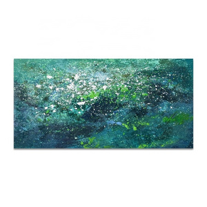 Modern Simple Emerald Green Abstract Handmade Painted Texture Oil Painting Luxury Living Room Wall Art