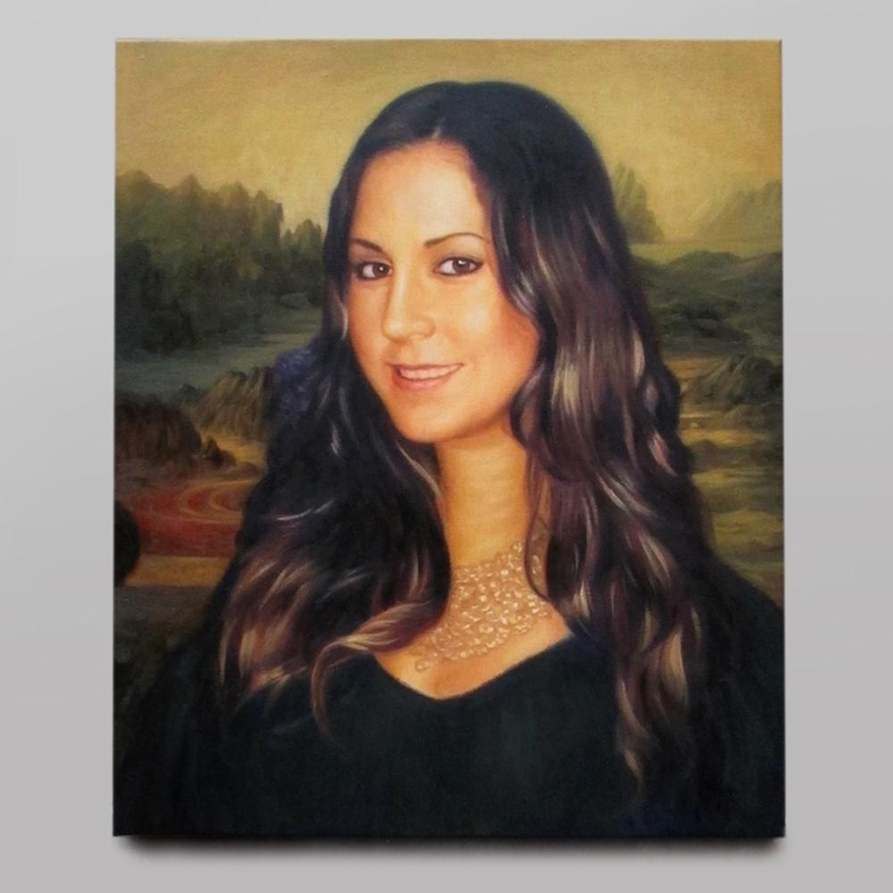 Custom Portrait Oil Painting from Photo Canvas Environmentally Friendly Indoor