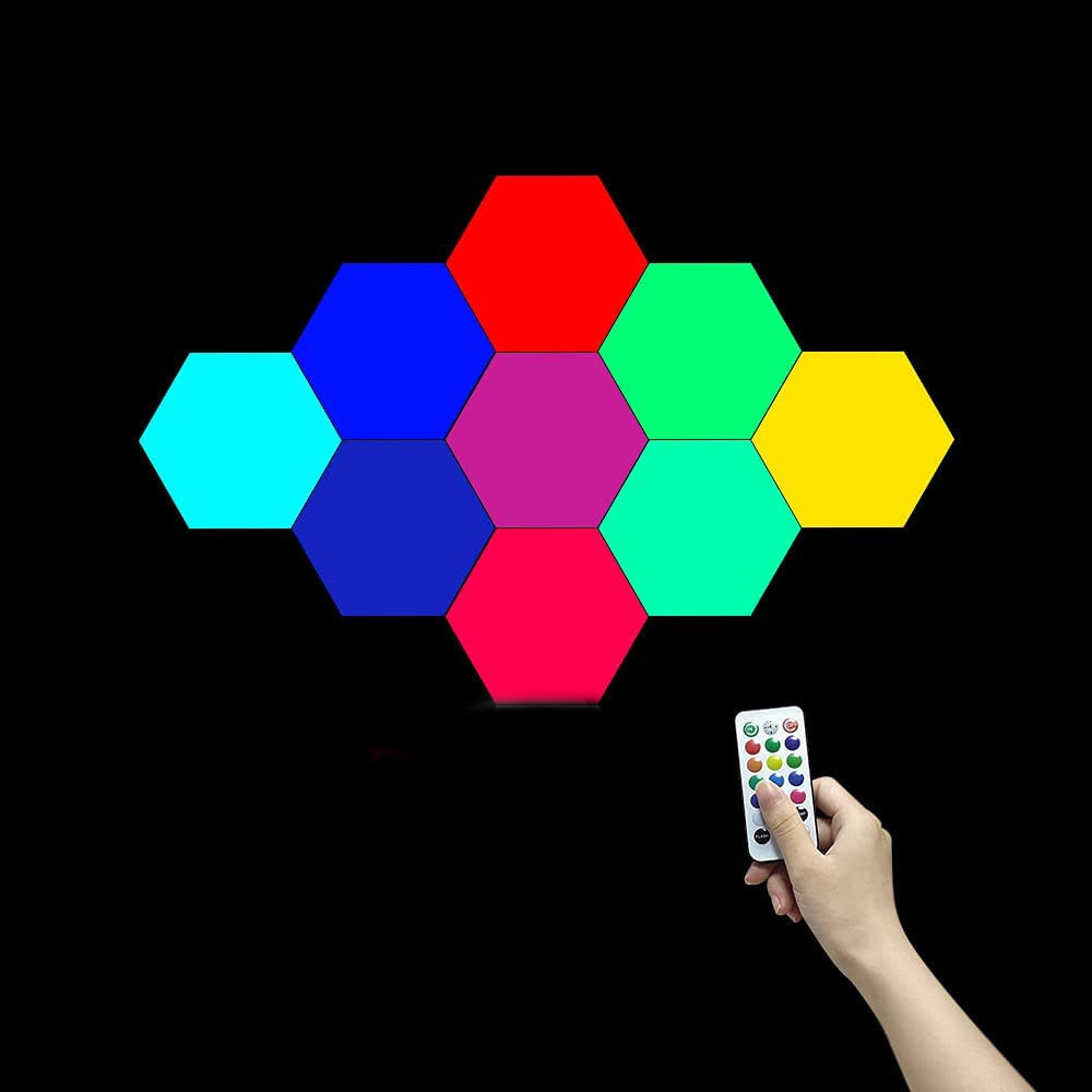 Free Sample custom 6pcs 5v  control USB Hexagonal Quantum Honeycomb Wall Lamp smart led hexagon light