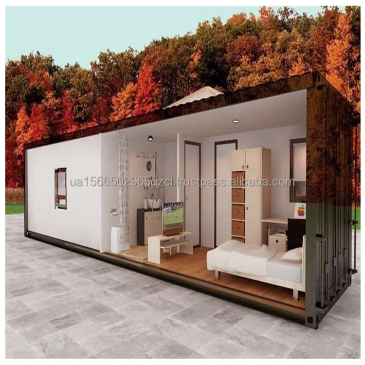 Prefab modular Steel 40 Ft Flat Pack Shipping Container Two Bedroom Prefab Container House