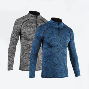 Custom Blank Slim Shirts Men Sport Long Sleeve T Shirt Quick Dry Outdoor Jogging T-shirt Gym Tops Wholesale Sportswear