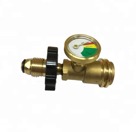 Brass Pressure Gas Cylinder Adapter Propane Tank Gauge Meter