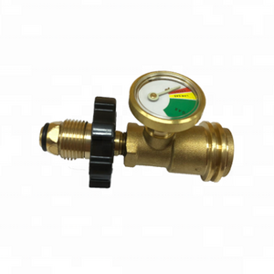 Brass Pressure Gas Cylinder Adapter Propane Tank Gauge Meter