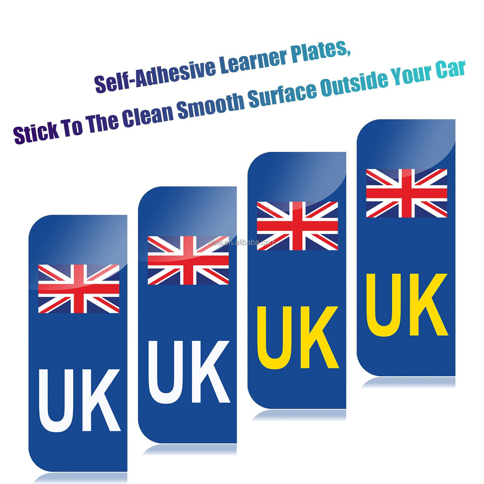 UK Flag Reg Plate Self-Adhesive Vinyl Van Lorry United Kingdom not EU Fits all standard sized number plates