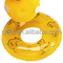 Yellow Lovely Car Ornaments Cool Duck with Propeller Helmet Sunglasses Gold Chain