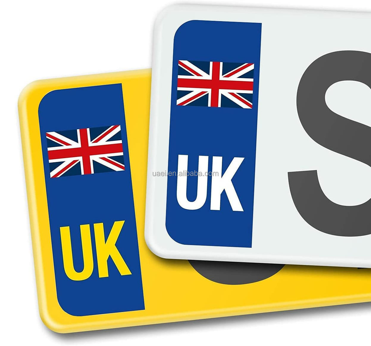 UK Flag Reg Plate Self-Adhesive Vinyl Van Lorry United Kingdom not EU Fits all standard sized number plates