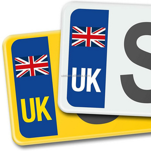 UK Flag Reg Plate Self-Adhesive Vinyl Van Lorry United Kingdom not EU Fits all standard sized number plates