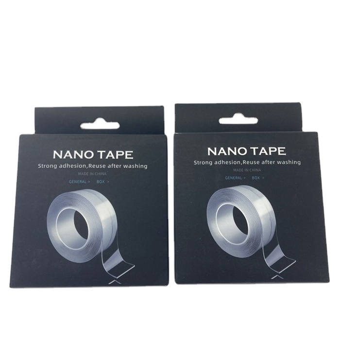 Amazon same model Reusable Nano Adhesive Tape Double-Sided Traceless Washable Gel Tape Anti-Slip