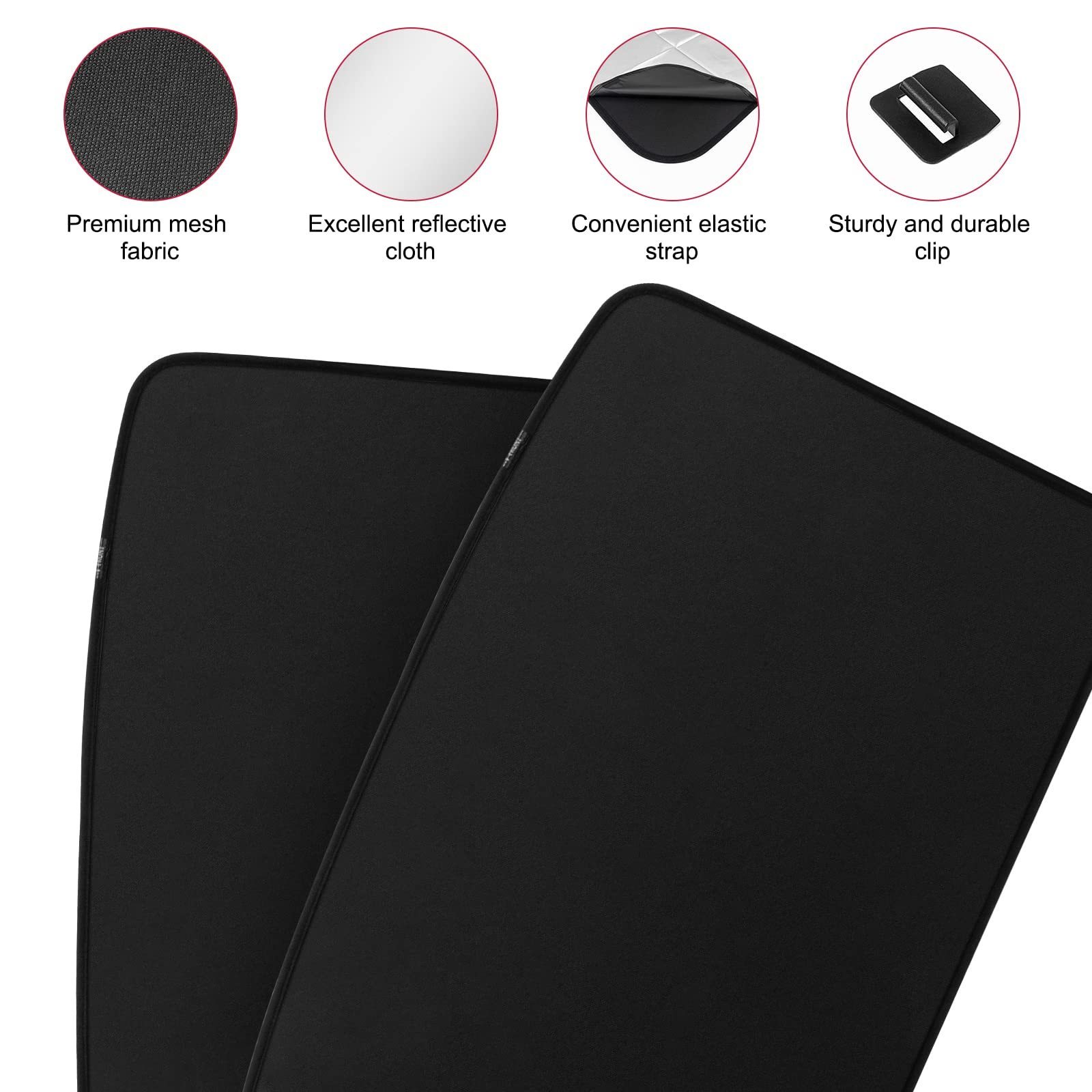 Universal Windshield Sun Shade Double Layer Sun Shade for Tesla Model Y Roof Sunshade