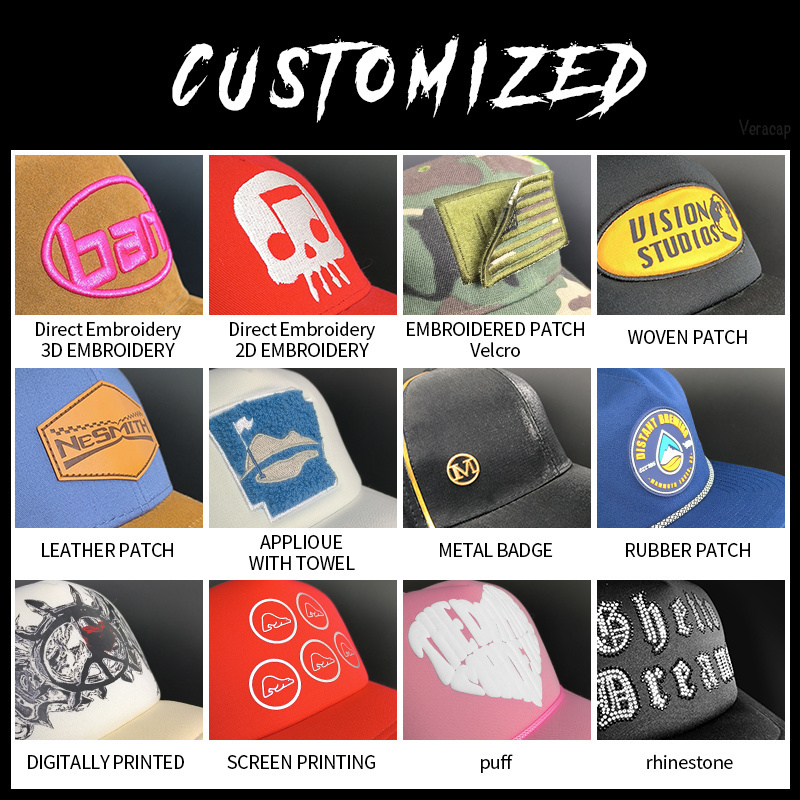 HN0001 Bulk Wholesale Custom Mit Logo Print Truck Hat 3D Puff Print Mens Foam Trucker Hat Caps