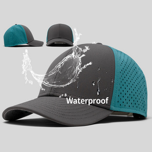 HS40 Custom water proof hats veracap blank roofing gorros 6 panel curved custom waterproof perforated snapback caps