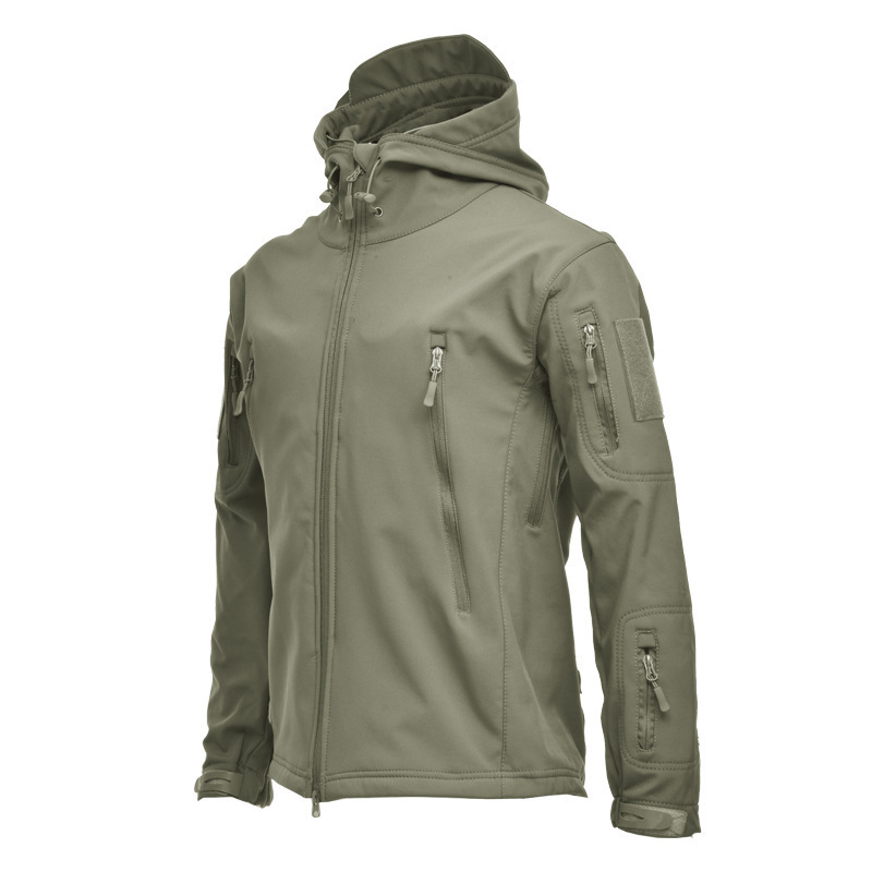 CC16 Winter Ski Outdoor Man Soft Shell Jacket Camouflage Hooded Fleece Waterproof Mens Softshell Jacket