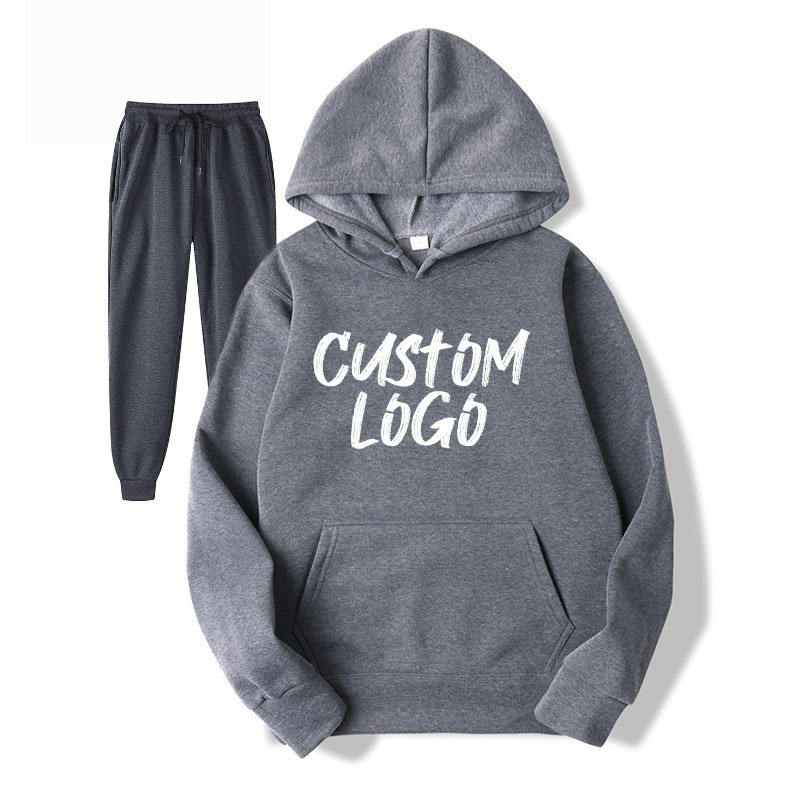 CHS0007 Custom vendors multi color sublimation blank hoodie set pullover long sleeve polyester oversized hoodie and jogger set