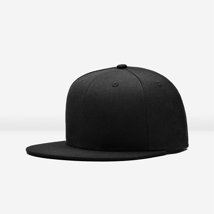 HS0001 flat edge brim custom logo adjustable gorras fitted plain blank basketball hats high deep crown 6 panel snapback hat cap