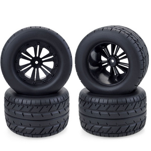 4PCS Monster Truck Wheels Tires 115MM Off-Road Car Tires Set for 1/10 RC Car HPI HSP Savage XS TM Flux Racing LRP