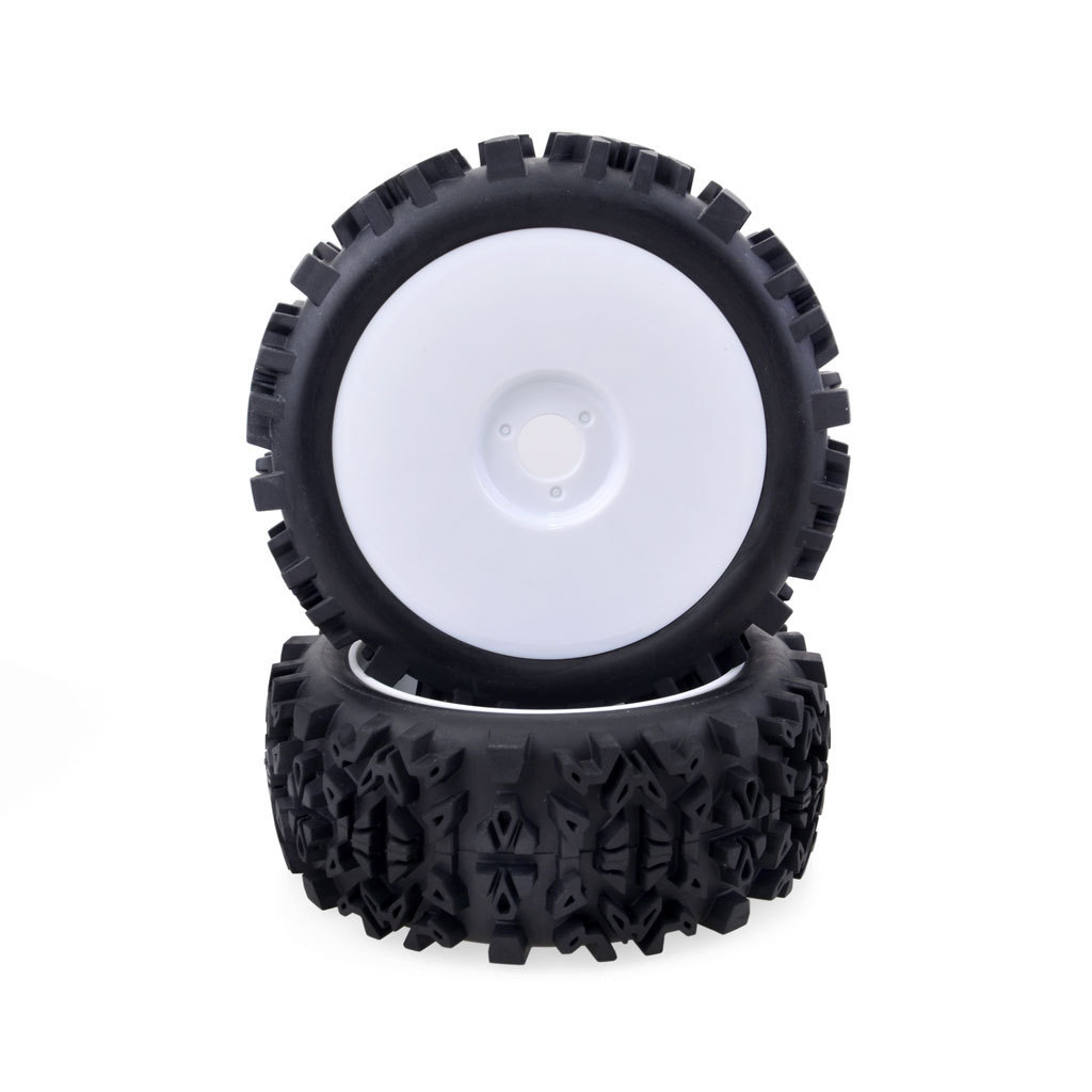 4PCS 1/8 RC Off-Road Tyre 120MM 112MM Buggy Car Tires Wheels 17mm Hub Hex Wheel Rim for 1/8 RC Car Redcat Team HSP