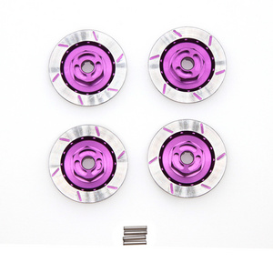 4PCS Aluminum Alloy Brake Disc Wheel Rim Box Metal Hex Adapter 12MM For RC 1/10 Car HSP Fly Fish Buggy Truck 94123 94122 D4 CS