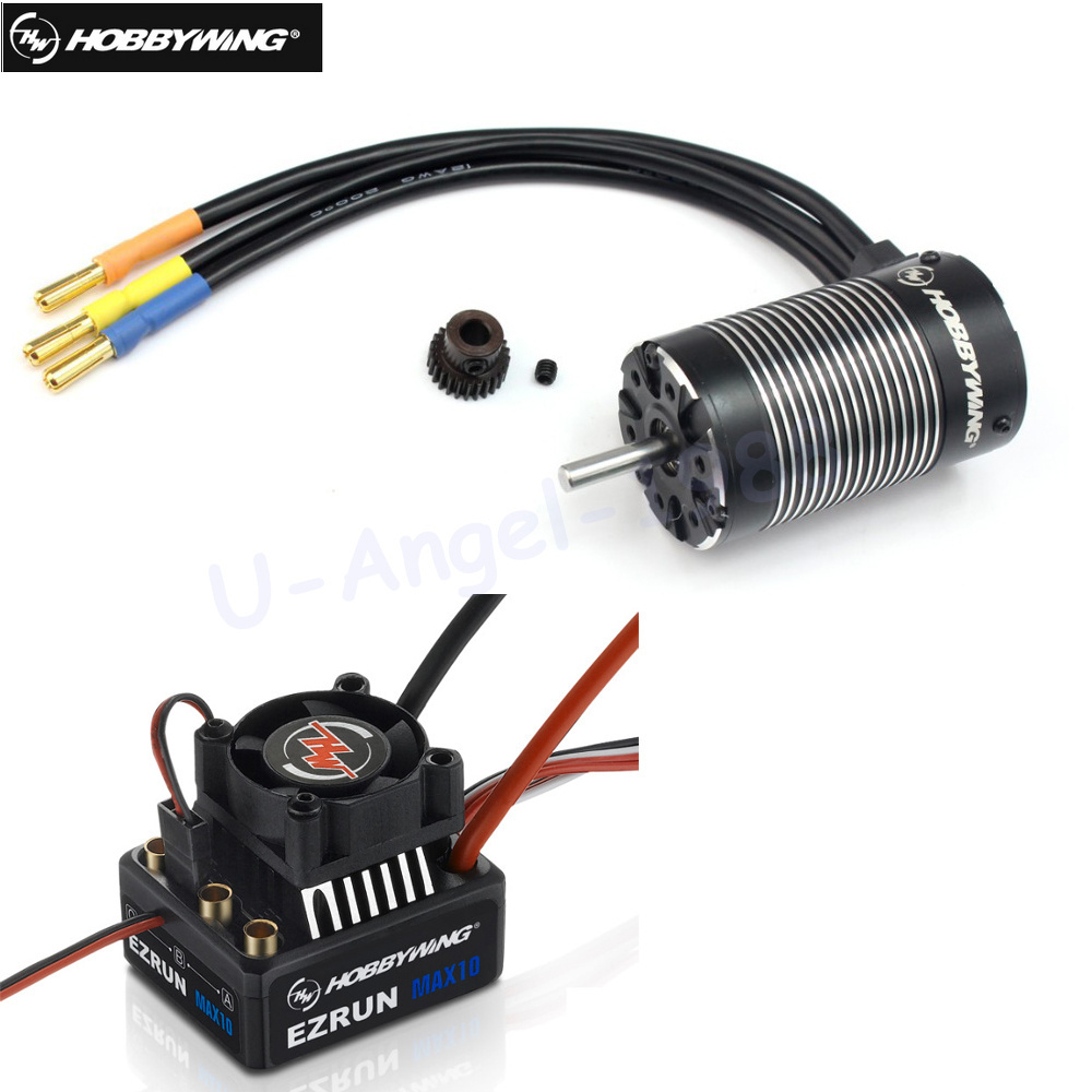 Hobbywing EZRUN MAX10 60A Waterproof Brushless ESC +3652 G2 KV5400/4000/3300 Motor for 1/10 RC Car