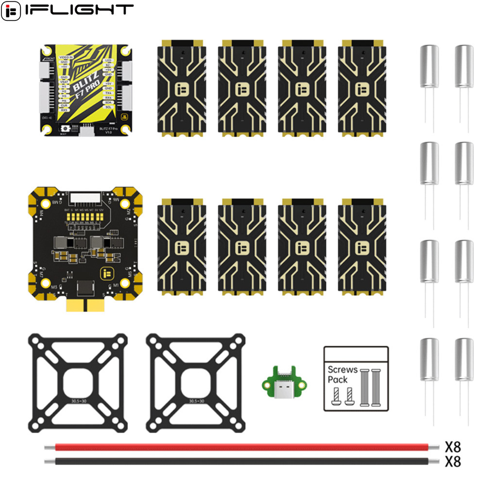 iFlight BLITZ F7 Pro Combo Set with BLITZ E80 Single ESC BlHeli32 Dshot600 for RC FPV Racing Drone