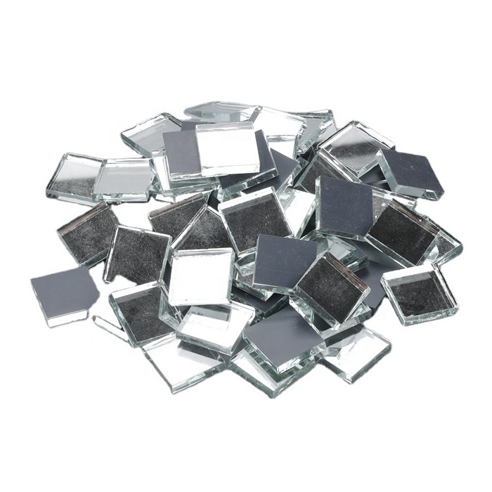 4mm thickness small mirrors for crafts mirror tiles glass mosaic glass mirror craft tiles