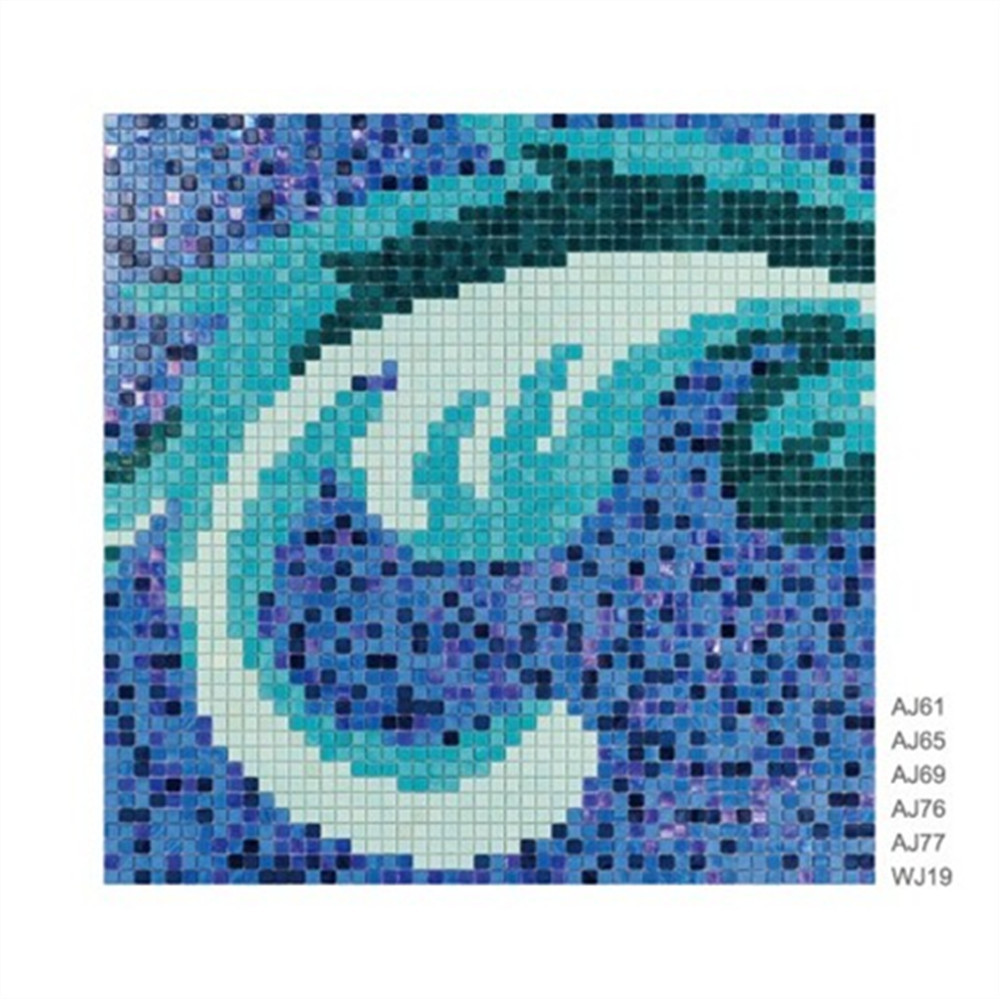 Factory price wholesale swimming pool mosaic Iridescent Glass Mosaic Tiles for Swimming Pools