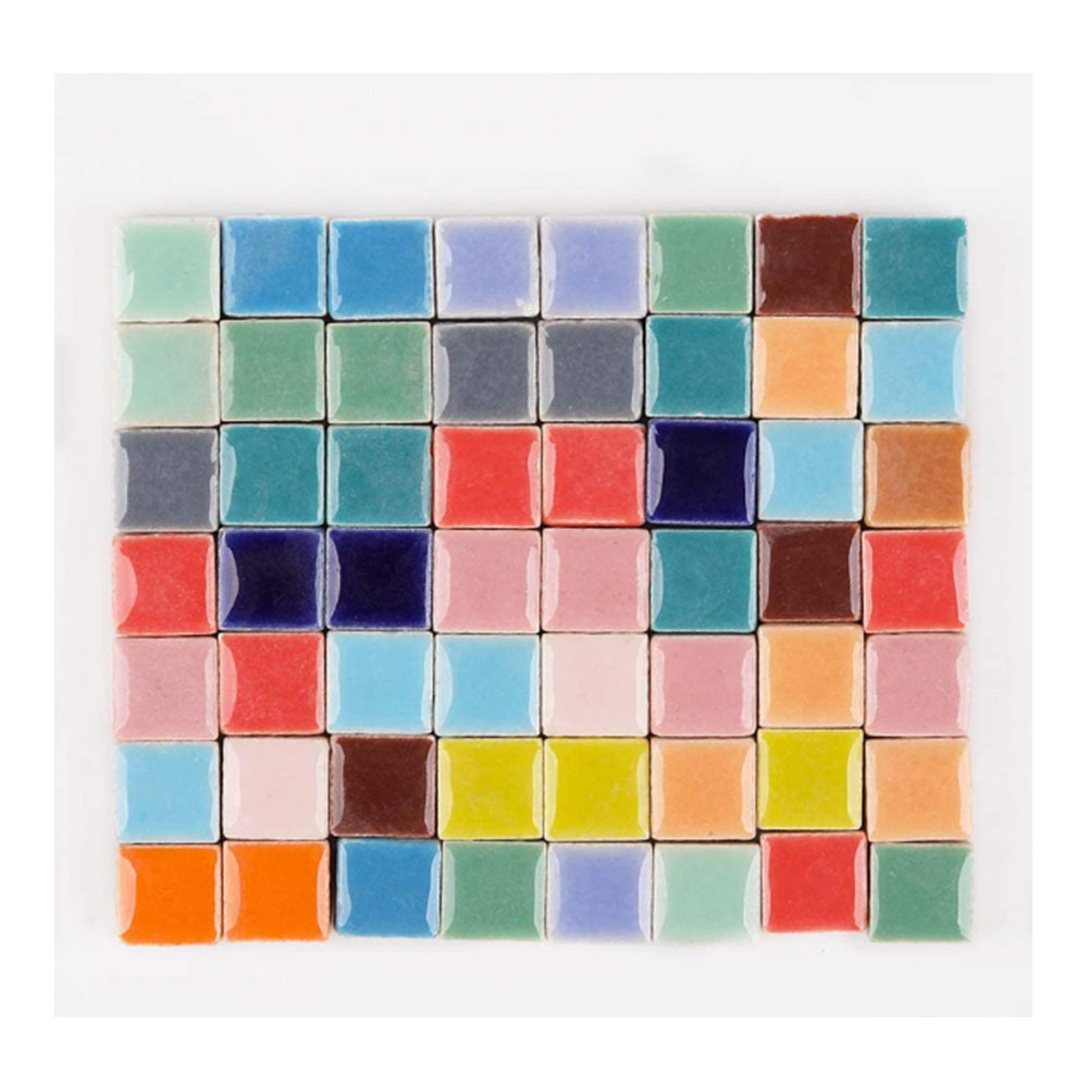 Sheets Multi Colored Ceramic Mosaic Floor Tile, Small Square Glazed Porcelain Tile, Bathroom Tiles Shower Wall Backsplash