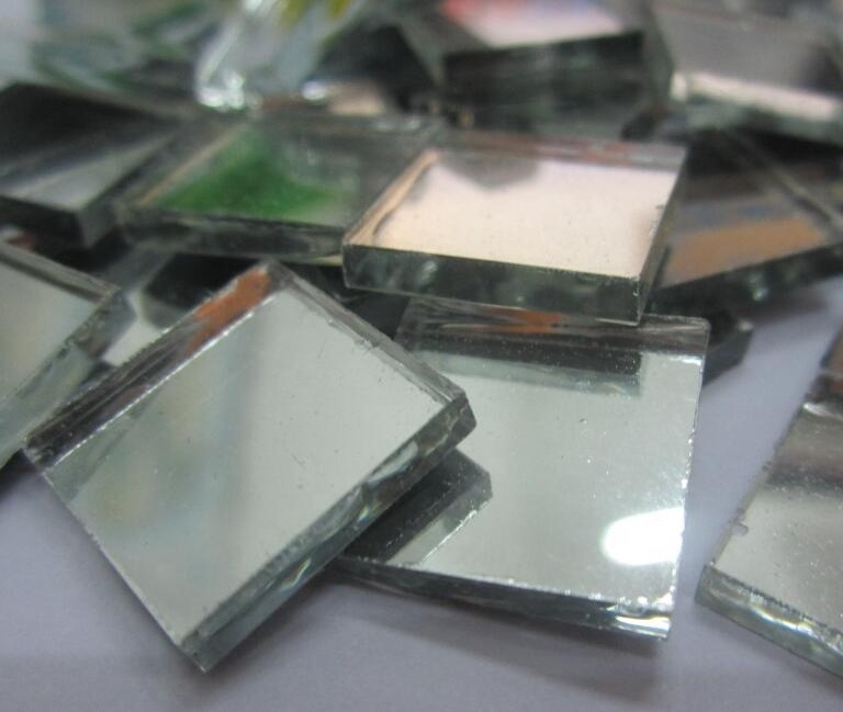 4mm thickness small mirrors for crafts mirror tiles glass mosaic glass mirror craft tiles