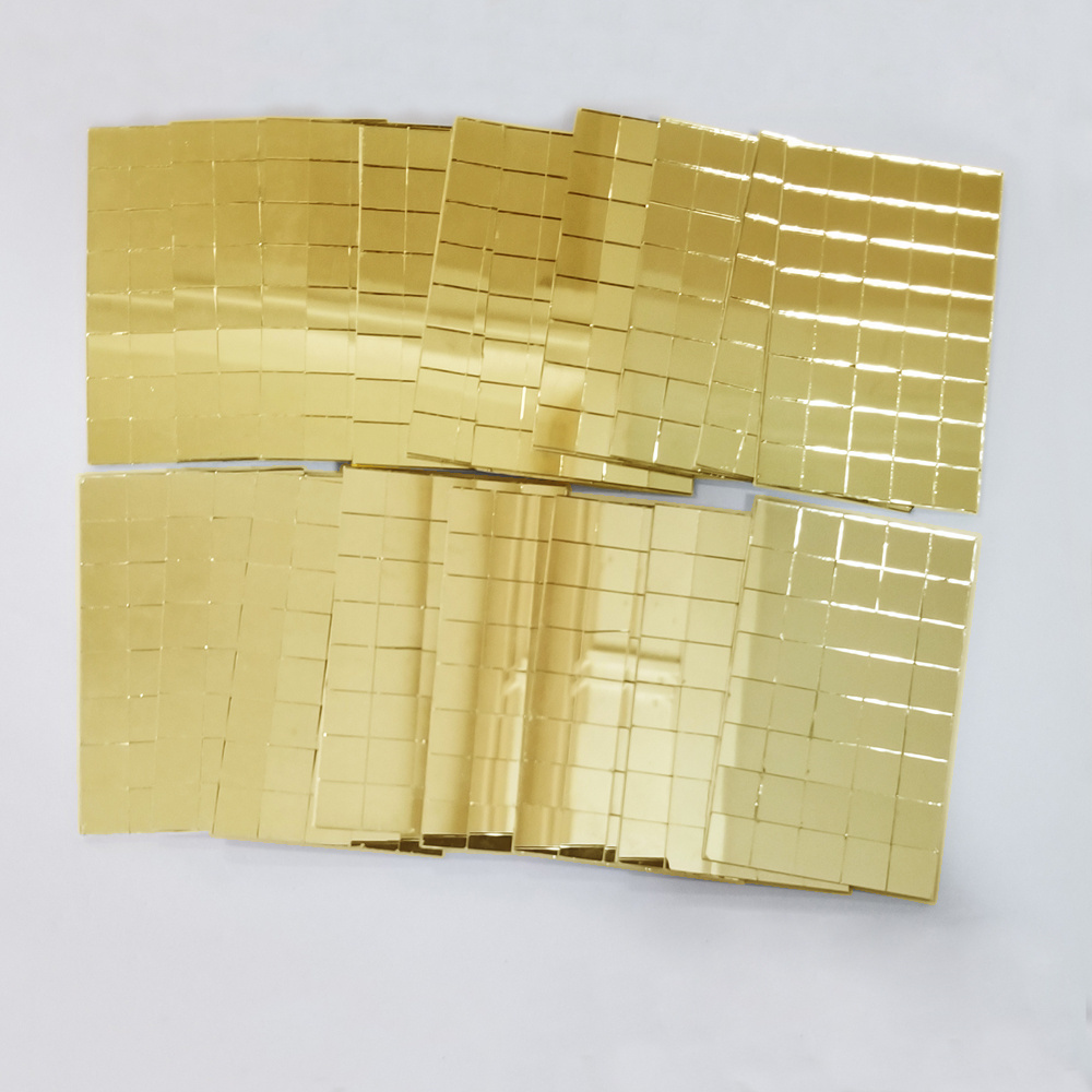 Self-adhesive gold mirror glass mosaic gold mosaic tile for craft kit