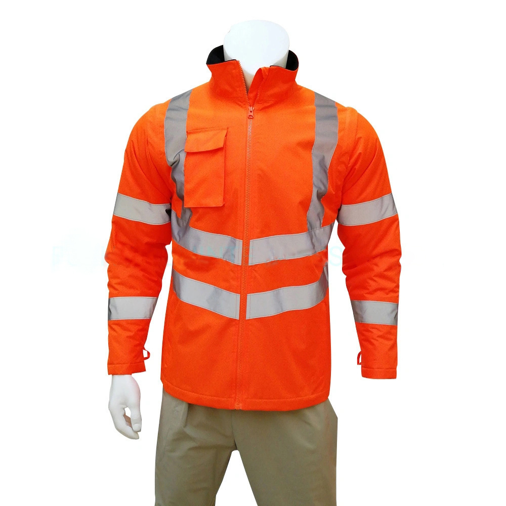 Men's Safety Work Clothes Reflective Workwear Jackets for Winter Outerwear