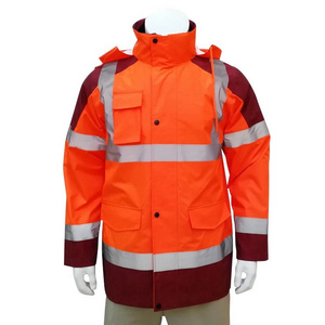 Men's Safety Work Clothes Reflective Workwear Jackets for Winter Outerwear