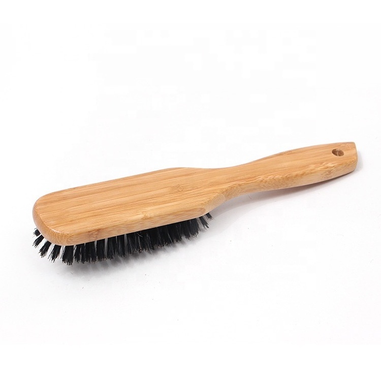 BA-6108  Healthy And Beauty 100% Pure 360 Boar Bristle Bamboo Wooden Lady Wave Hair Brush