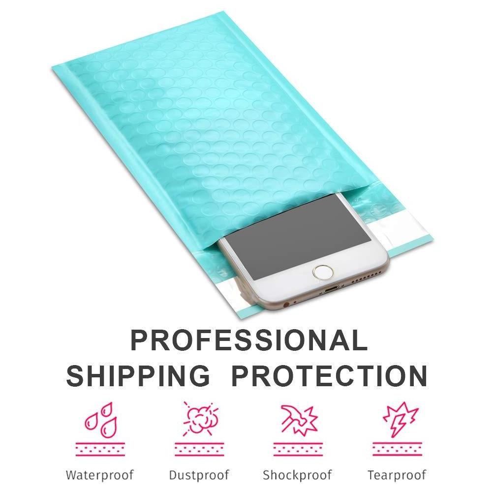 OEM Eco-friendly Recycle Custom Size 6x10 Inches Teal Green Poly Bubble Mailers Free Sample Self Seal Gray Padded Envelopes Warp