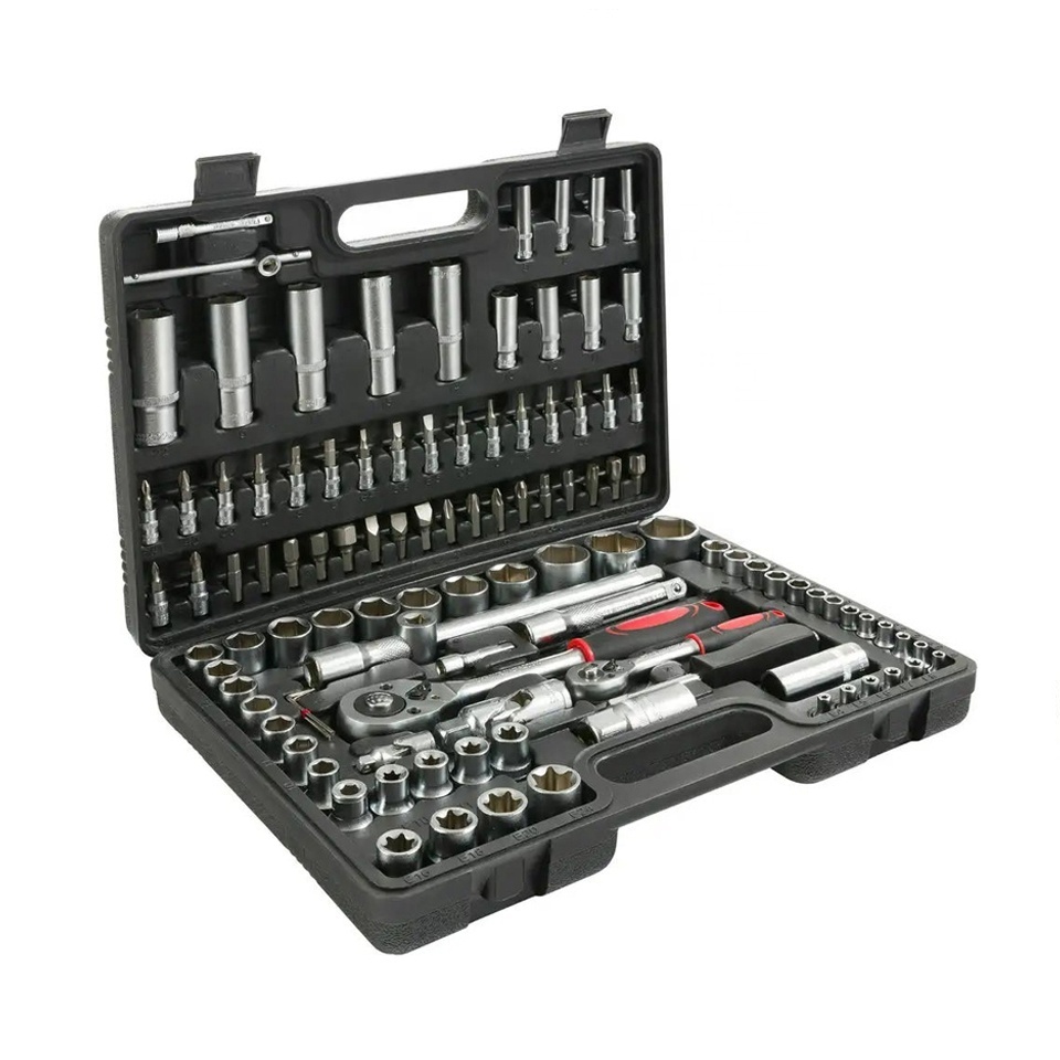 108pcs Hand Tool Box Car Repair Kit 1/4