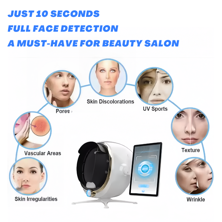 Portable Facial Scanner Skin Diagnostic Analysis 3d Smart Magic Mirror Digital Visia Skin Analyzer